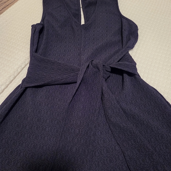 Astr Navy Blue Tied Waist Jumpsuit - Picture 2 of 6